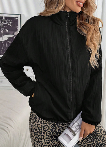 Чорна демісезонна куртка SHEIN