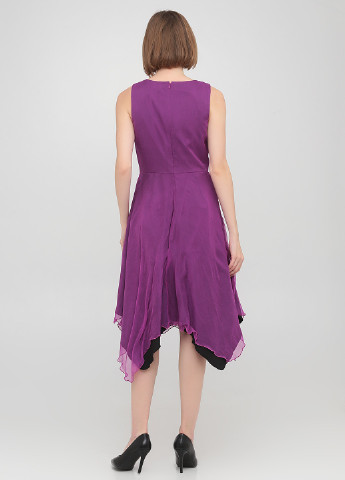 Світло-фіолетова коктейльна сукня кльош The J. Peterman Company однотонна