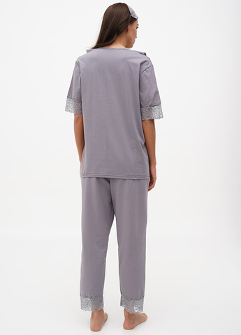Серая летняя пижама (футболка, брюки) футболка + брюки Lucci