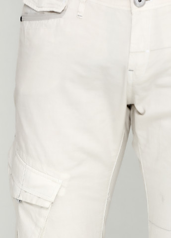 Молочные кэжуал демисезонные со средней талией брюки G-Star Raw