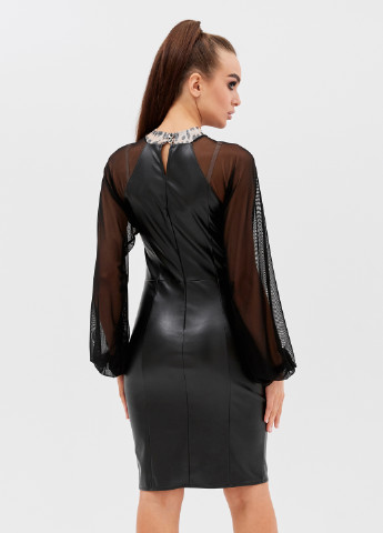 Чорна кежуал сукня футляр ST-Seventeen леопардовий