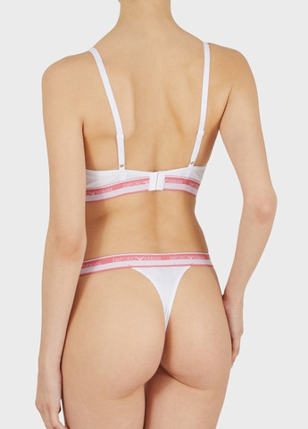 Білий бюстгальтер Emporio Armani без кісточок бавовна