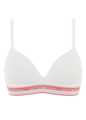 Білий бюстгальтер Emporio Armani без кісточок бавовна
