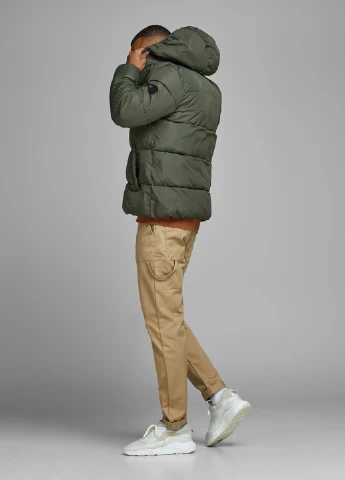 Оливковая (хаки) зимняя куртка JACK&JONES