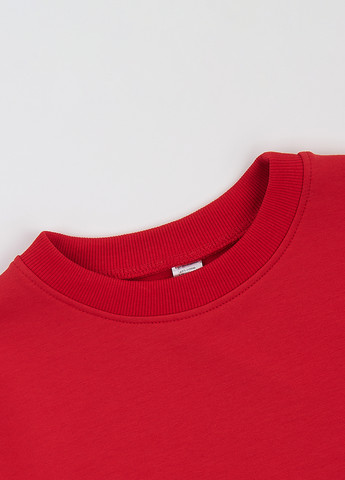 Garnamama світшот однотонний червоний кежуал бавовна