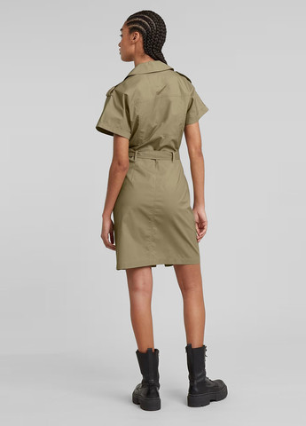 Світло-коричнева кежуал сукня сукня-жакет G-Star Raw однотонна