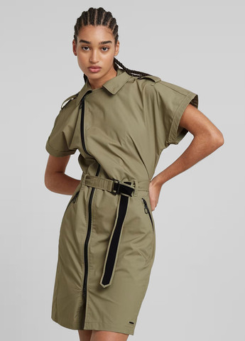 Світло-коричнева кежуал сукня сукня-жакет G-Star Raw однотонна