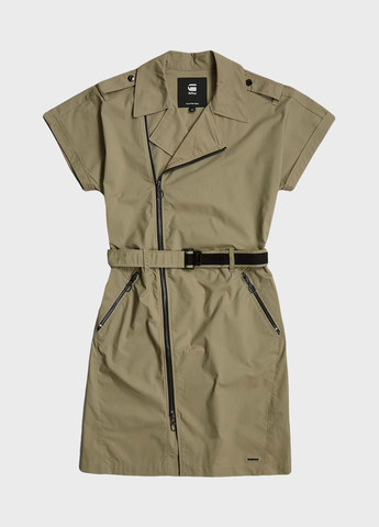 Світло-коричнева кежуал сукня сукня-жакет G-Star Raw однотонна