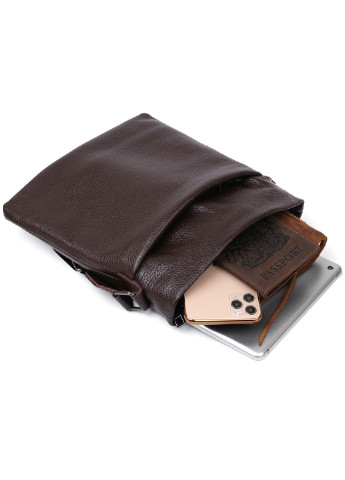 Мужская кожаная сумка через плечо 24х26 см Shvigel (253490580)