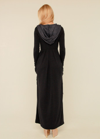 Чорна кежуал сукня Majaly однотонна