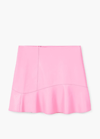Розовая кэжуал однотонная юбка Mango клешированная