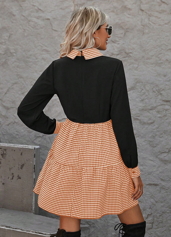 Комбінована кежуал сукня сукня-сорочка SHEIN колор блок