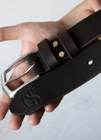 Ремінь шкіряний коньяк з латунною пряжкою SD Leather (256442851)