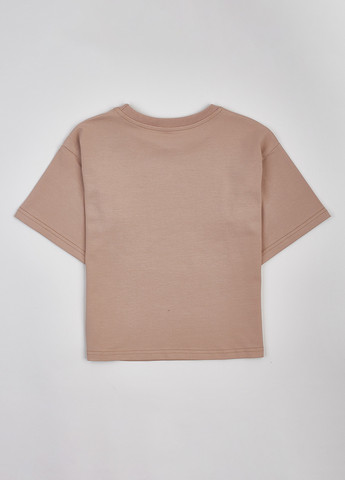 Темно-бежевая летняя футболка KRAKO