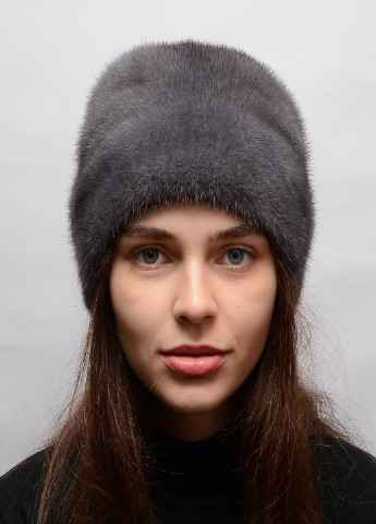 Жіноча зимова шапка-кубанка з хутра норки Меховой Стиль листок (202300729)