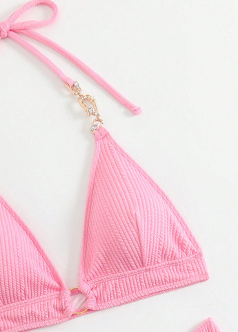 Рожевий літній купальник роздільний SHEIN