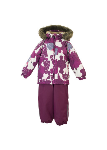 Бордовий зимній комплект зимовий (куртка + напівкомбінезон) avery Huppa