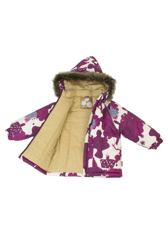 Бордовий зимній комплект зимовий (куртка + напівкомбінезон) avery Huppa