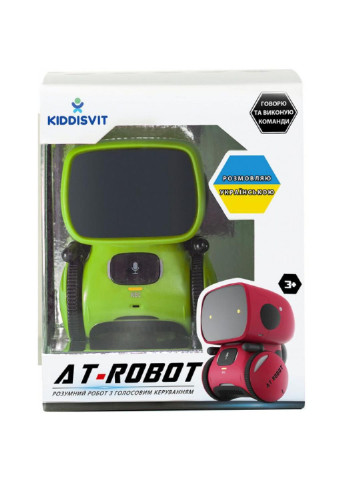 Интерактивная игрушка робот с голосовым управлением зеленый, укр (AT001-02-UKR) AT-Robot (254072717)