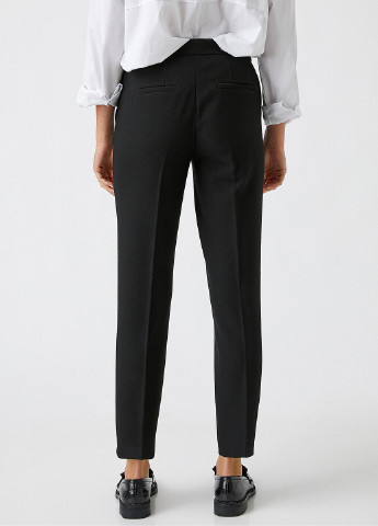 Черные классические демисезонные укороченные, зауженные брюки KOTON