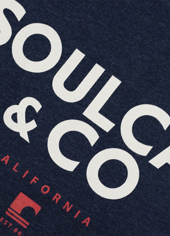 Серо-синяя футболка Soulcal & Co