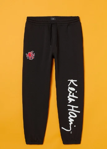 Черные демисезонные брюки H&M
