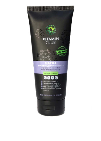Маска для поврежденных волос с природным кератином и комплексом витаминов, 200 мл VitaminClub (126786512)