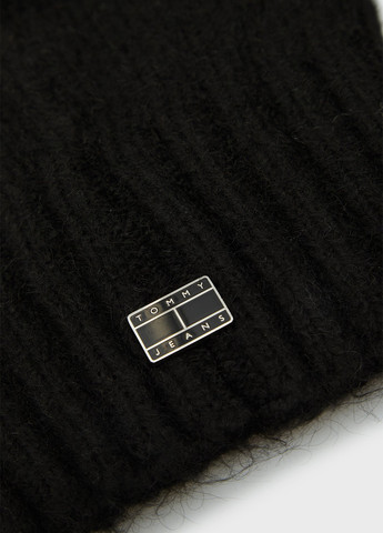 Tommy Jeans шапка однодырочная однотонный черный кэжуал акрил производство - Турция