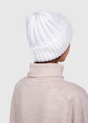 Зимняя теплая женская шерстяная шапка с отворотом на флисовой подкладке 500052 DeMari (254445132)