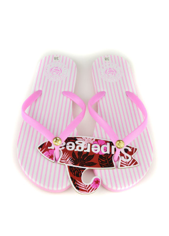 Розовые пляжные вьетнамки Super Gear с заклепками