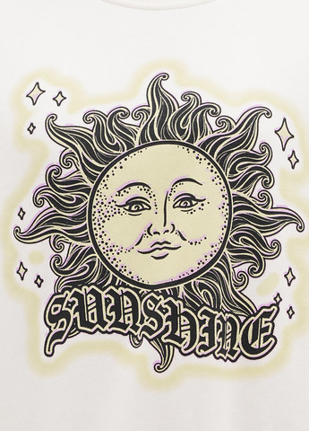 Кремовый свитшот H&M рисунок без декора (315732809)