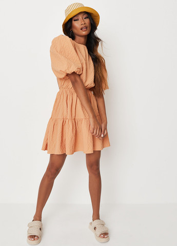 Помаранчева кежуал сукня кльош Missguided однотонна