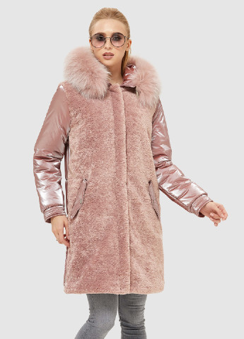 Розовая зимняя куртка MN