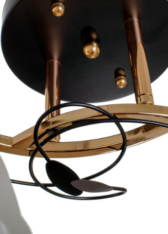 Люстра на 2 плафона черная с белым в прихожую LK-713S/2 E27 BK+FG Brille (253887434)