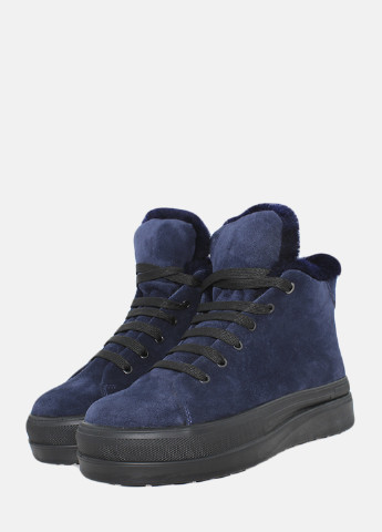 Зимние ботинки re2716-11 синий El passo из натуральной замши