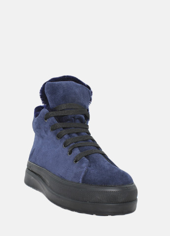 Зимние ботинки re2716-11 синий El passo из натуральной замши