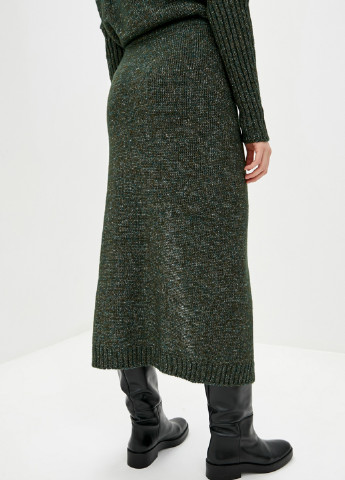 Темно-зеленая кэжуал меланж юбка Sewel на запах