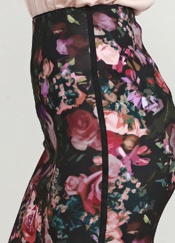 Черная кэжуал цветочной расцветки юбка Patrizia Pepe мини