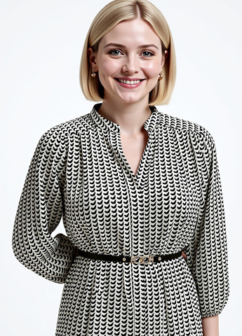 Чорно-білий кежуал сукня Reserved сердечка