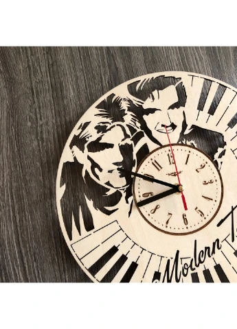 Безшумний настінний годинник з дерева "Modern Talking" 7Arts (253566478)