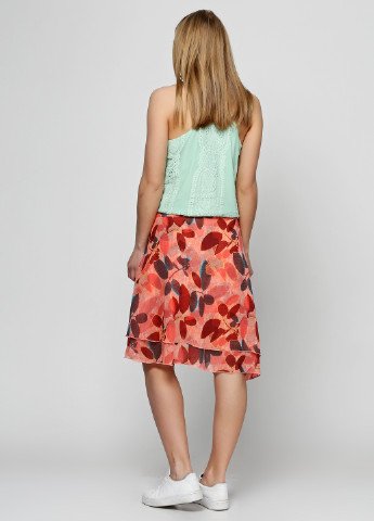Коралловая кэжуал цветочной расцветки юбка Comma мини