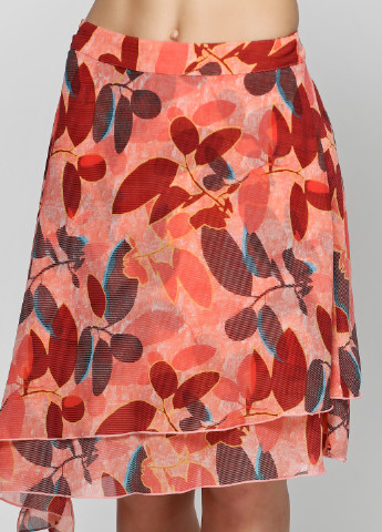 Коралловая кэжуал цветочной расцветки юбка Comma мини