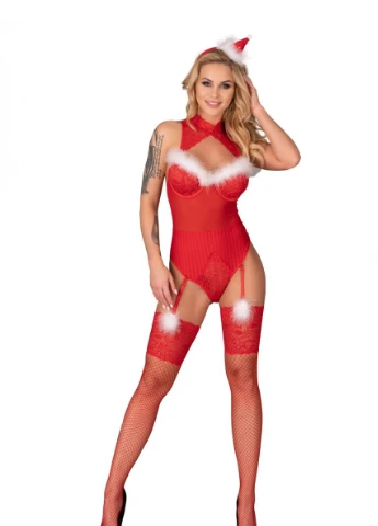 Эротический игровой костюм (Боди, чулки, обруч с шапочкой) Livia Corsetti (251463924)