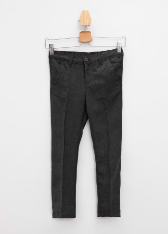 Темно-серые классические демисезонные брюки чиносы DeFacto