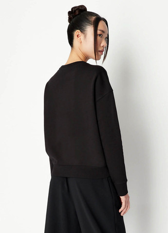 Чорний світшот Armani Exchange логотип без декору (365688577)