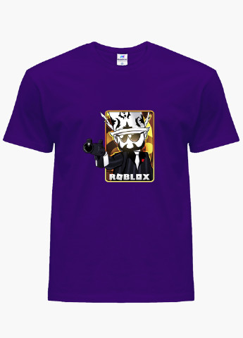Фіолетова демісезонна футболка дитяча роблокс (roblox) (9224-1222) MobiPrint