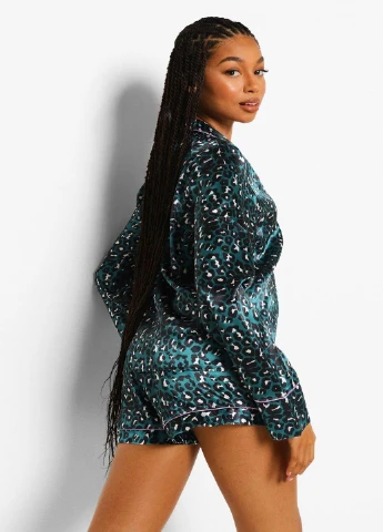 Зеленая всесезон пижама Boohoo