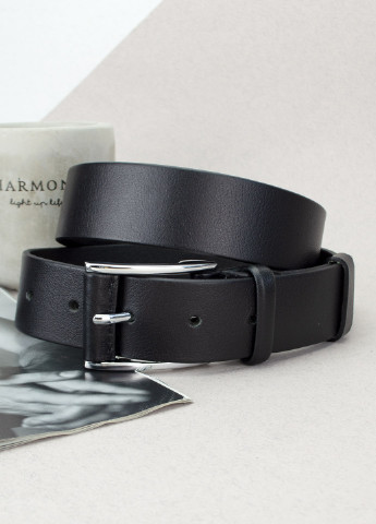 Ремень мужской кожаный классика черный -3560 (120 см) JK (254844934)