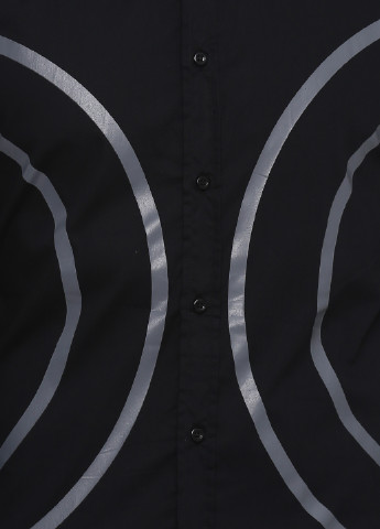 Черная кэжуал рубашка однотонная Xagon Man с длинным рукавом