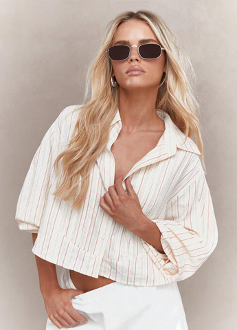 Цветная кэжуал рубашка в полоску SHEIN